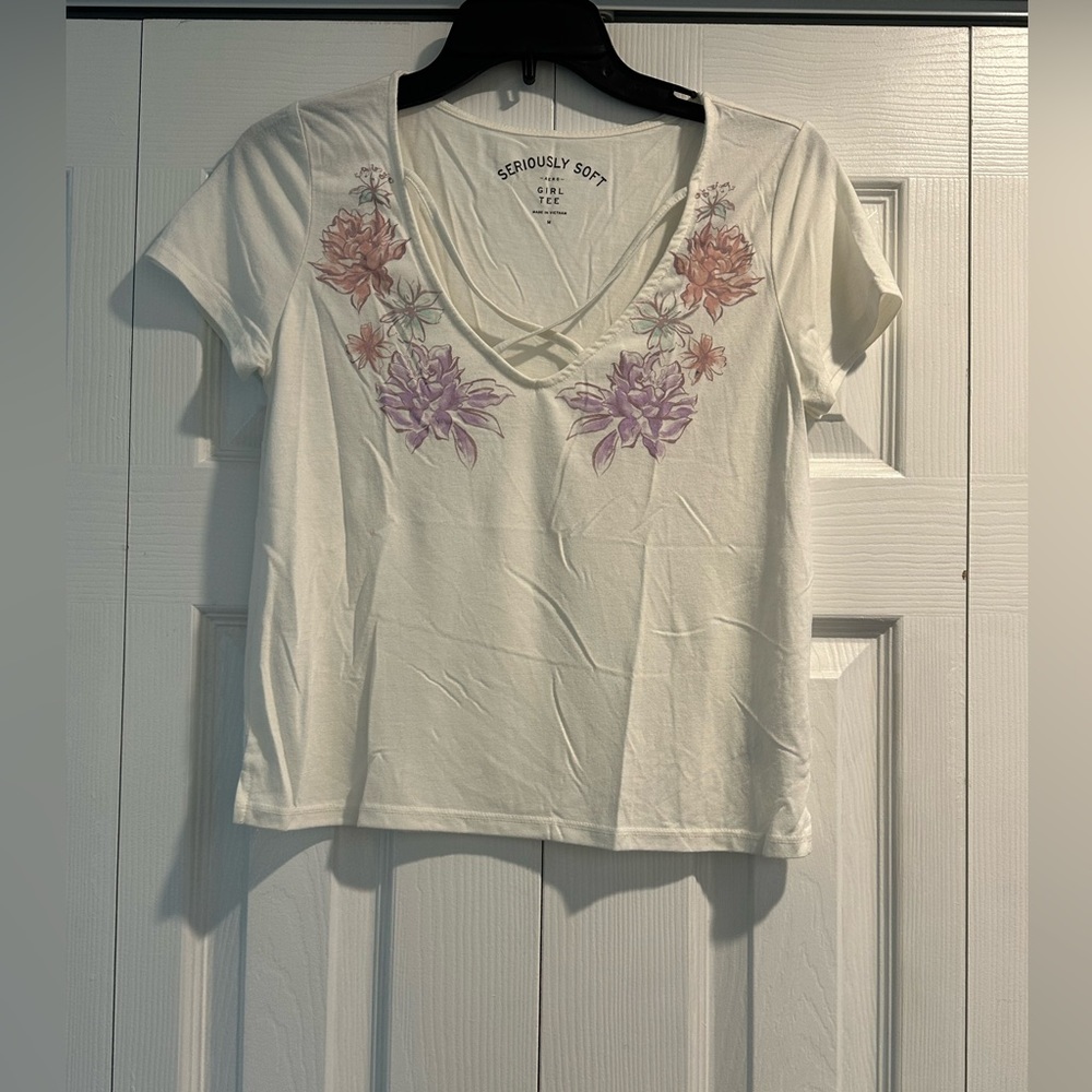 AERO white flower shirt